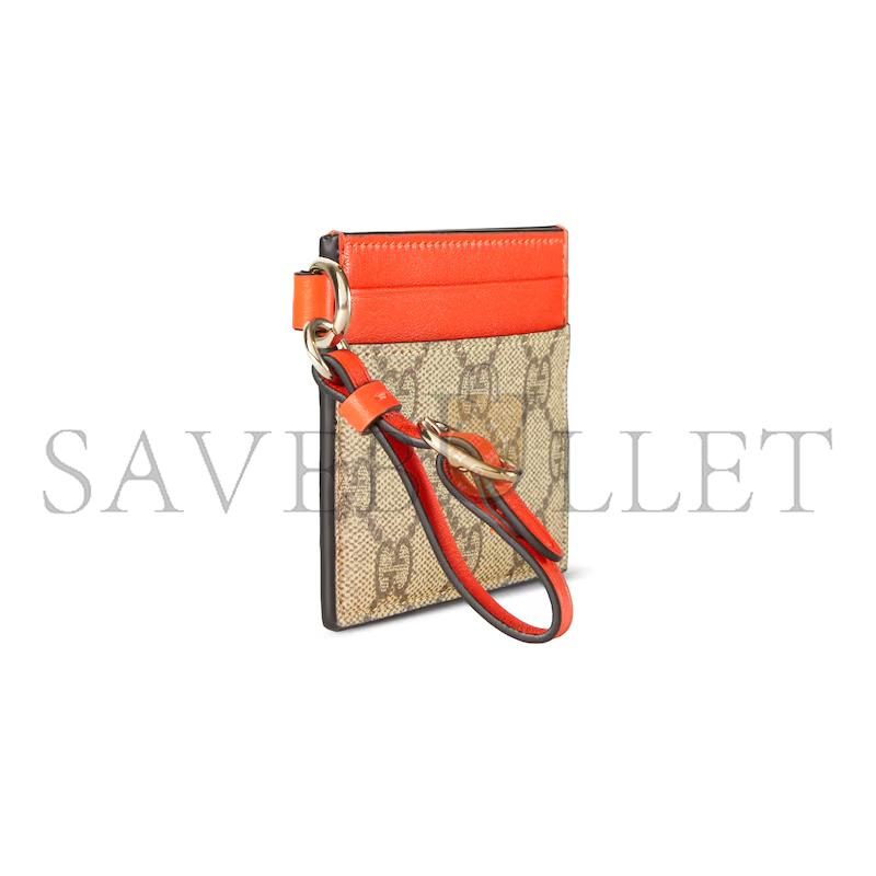 GUCCI GG EMBLEM CARD CASE WITH STRAP 819121 (10*7cm) GUCCI GG EMBLEM CARD CASE WITH STRAP 819121 (10*7cm)